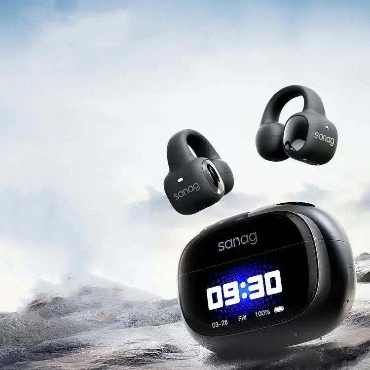 SANAG S3 PRO 무선 골전도 이어폰 스마트 스크린 화이트 - 상세 이미지 2