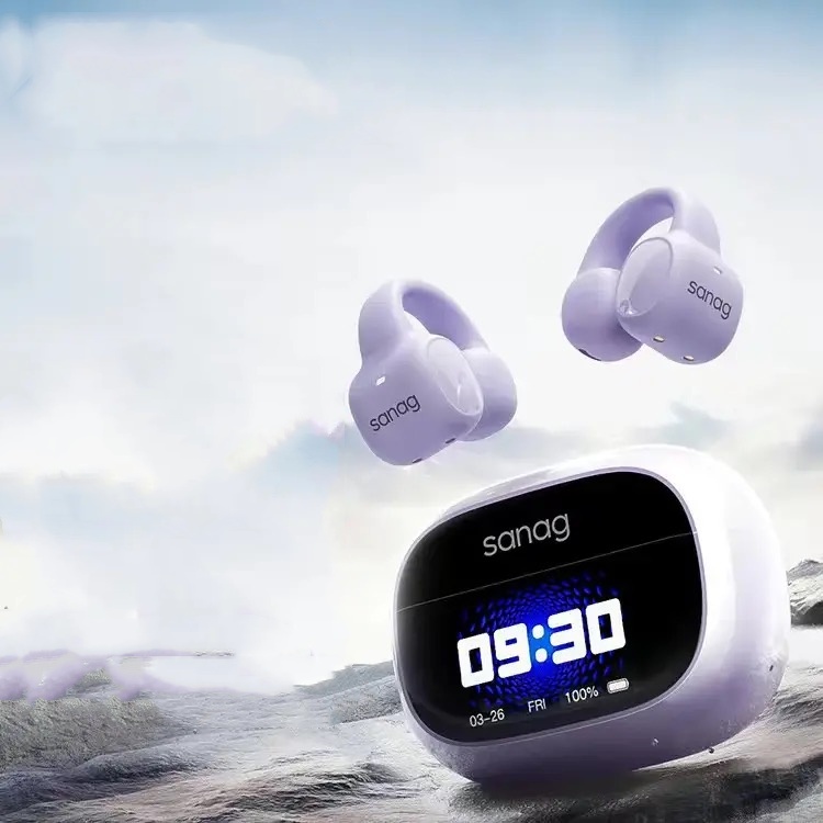 SANAG S3 PRO 무선 골전도 이어폰 스마트 스크린 화이트 - 상세 이미지 4