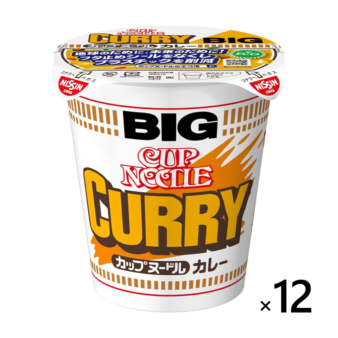 닛신 컵누들 빅 컵라면 카레 120g×12개입 빅사이즈 일본직구