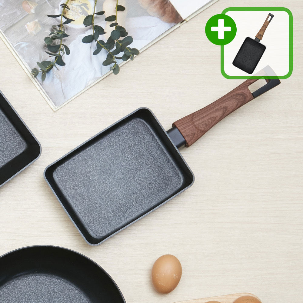 1+1 실바트 까리노 고농축 인덕션 사각 프라이팬 18cm 에그 계란말이 계란후라이팬 제품 이미지