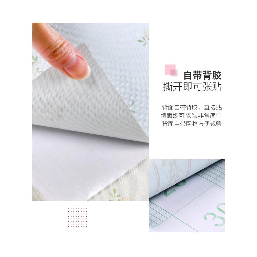 꽃무늬 벽지 자체 접착 방수 닦을 수 있는 벽 DIY 스티커 셀프 도배 침실 거실 - 상세 이미지 4