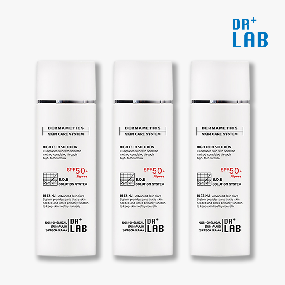 닥터랩 논캐미컬 선 플루이드 (SPF50+) 선크림 선로션 선블럭 65ml, 3개 - 상품 이미지