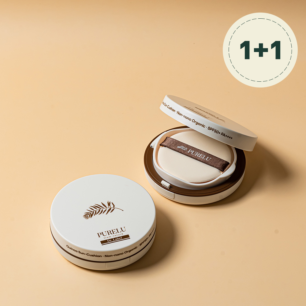 퓨어루 퀴노아 아기 선쿠션 무기자차 유기농 유아 키즈 워터프루프 썬쿠션 15g, 2개 - 상품 이미지