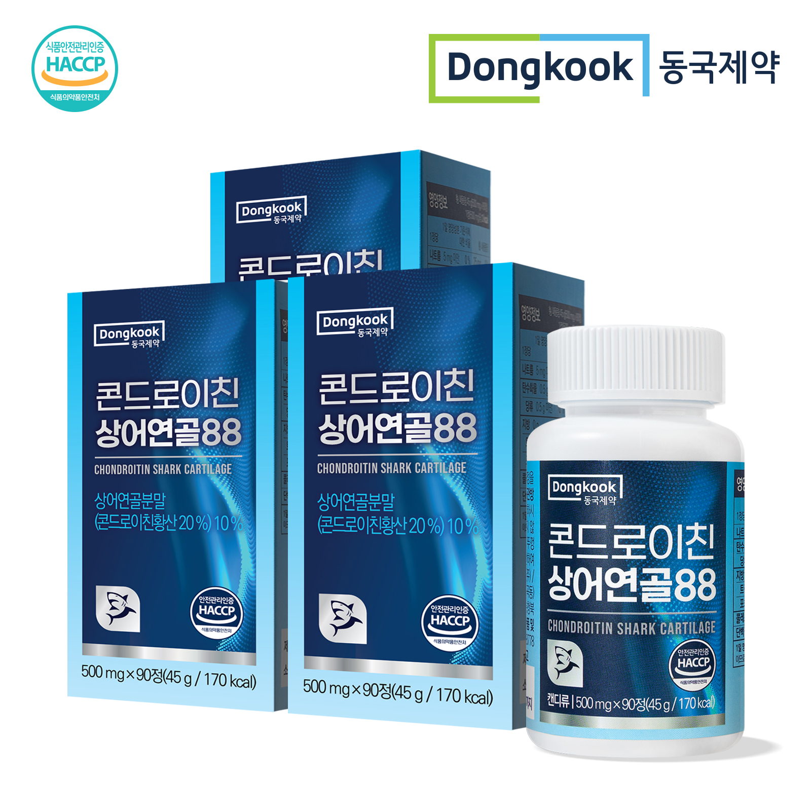 동국제약 콘드로이친 상어연골88 상어연골분말 90정, 3개 제품 이미지