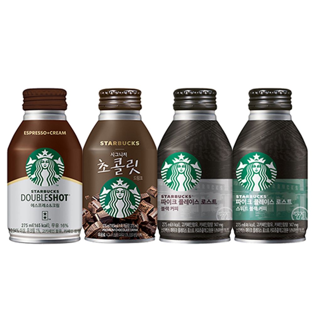 스타벅스 275ml 4종(에스프레소, 초콜릿, 블랙, 스위트) 12캔씩 48캔 : 101컴퍼니