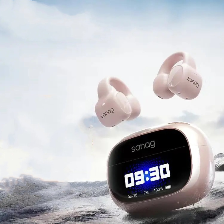 SANAG S3 PRO 무선 골전도 이어폰 스마트 스크린 화이트 - 상세 이미지 3