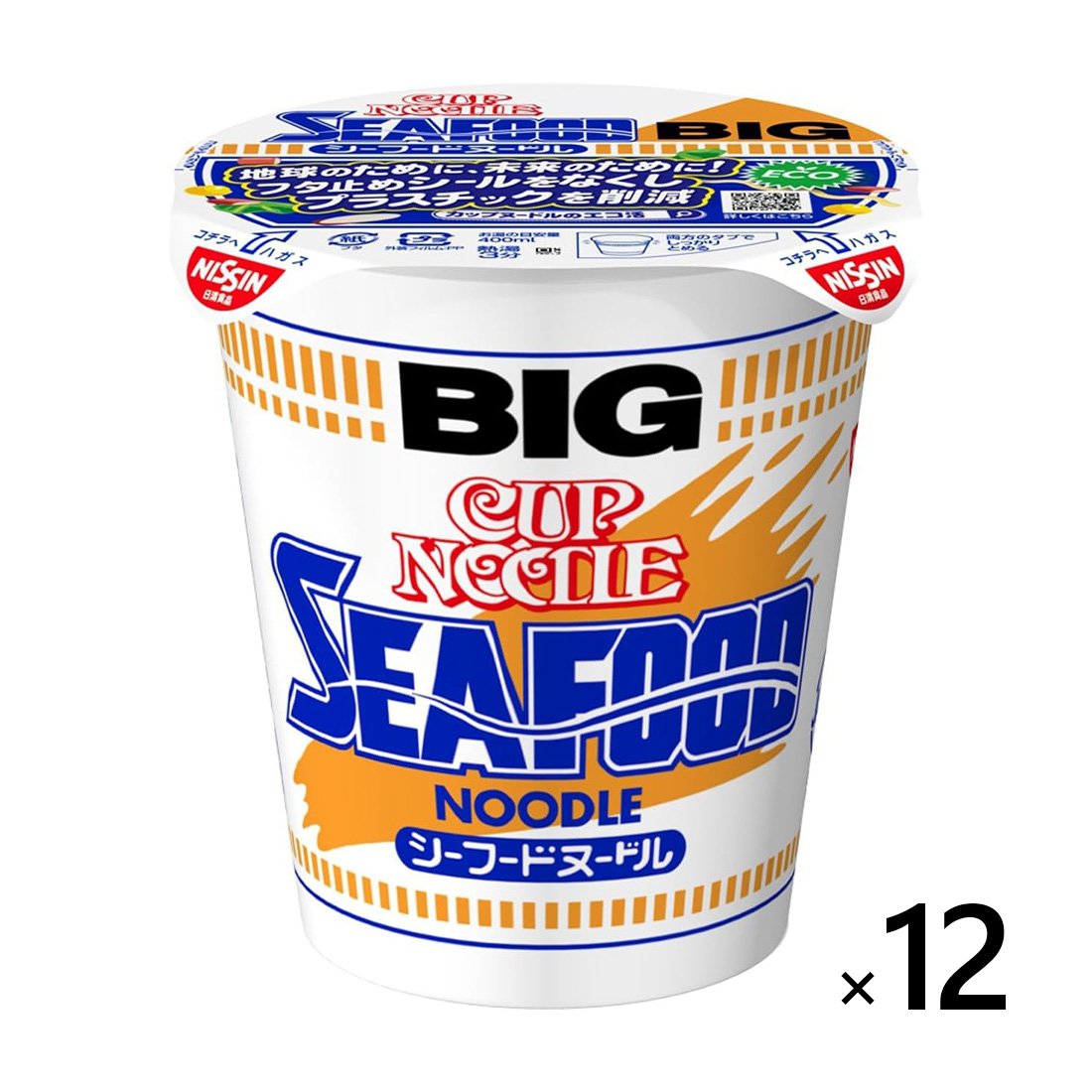 닛신 컵누들 빅 컵라면 씨푸드 104g×12개입 빅사이즈 일본직구
