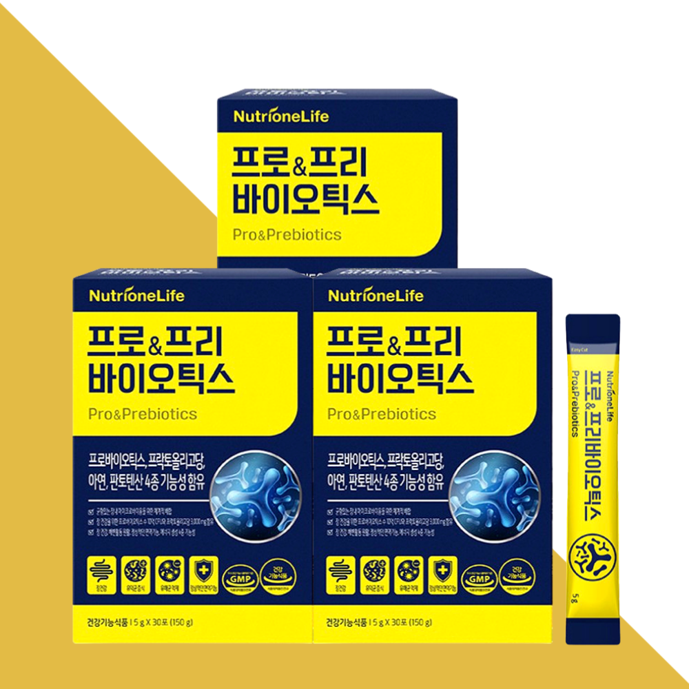 뉴트리원 프로 & 프리 바이오틱스 30포X3박스 - 메인 이미지