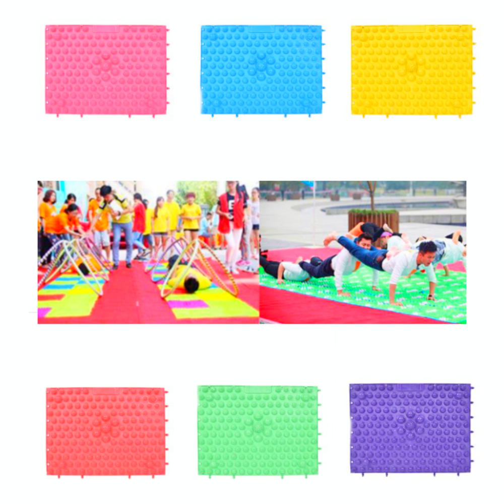 사각조립형 발지압매트 체육대회이벤트 지압판달리기 간편설치형 레드