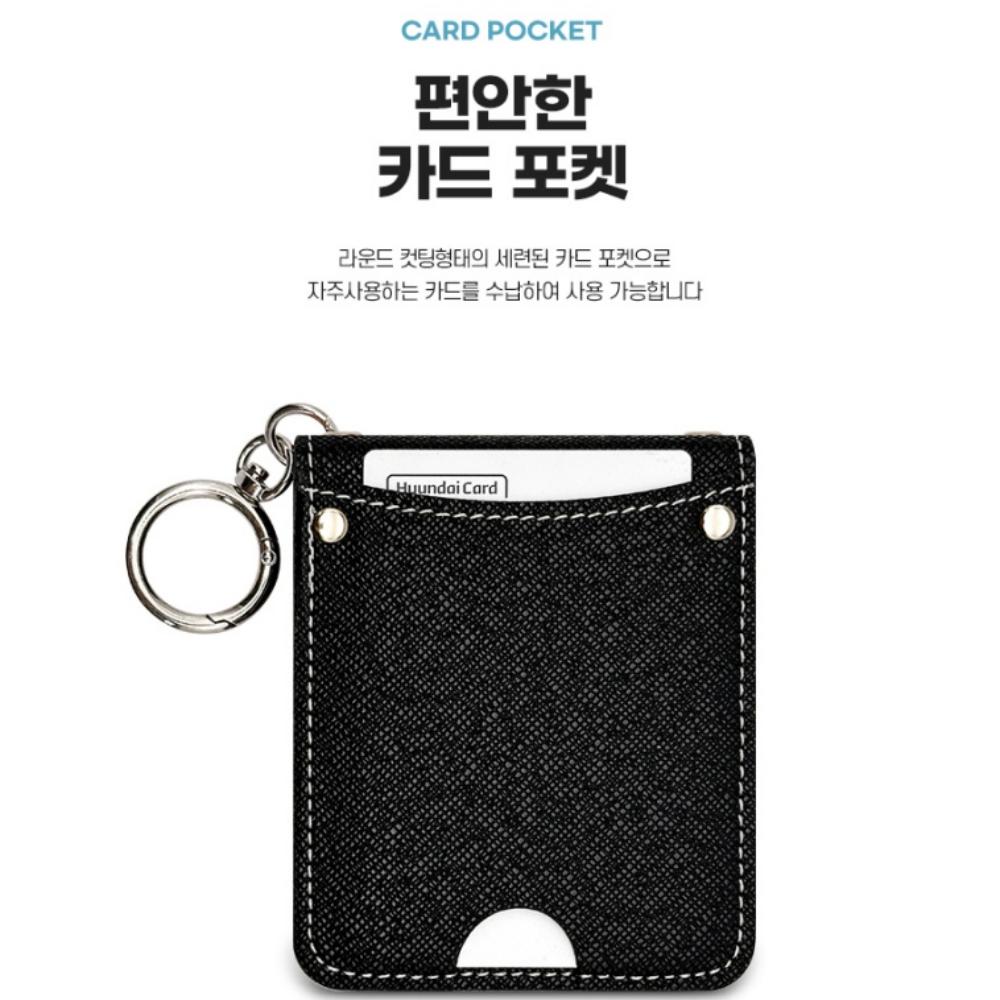 갤럭시 Z플립5 케이스 가죽 카드 수납 힌지 보호 - 상세 이미지 4