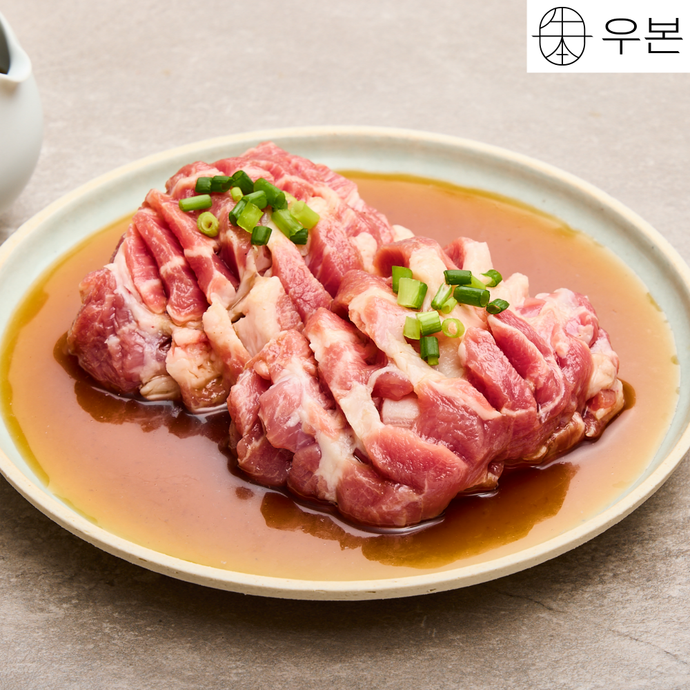 우본 한돈 양념 돼지갈비 수제 왕구이 밀키트 국내산 700g, 1개 이미지 2