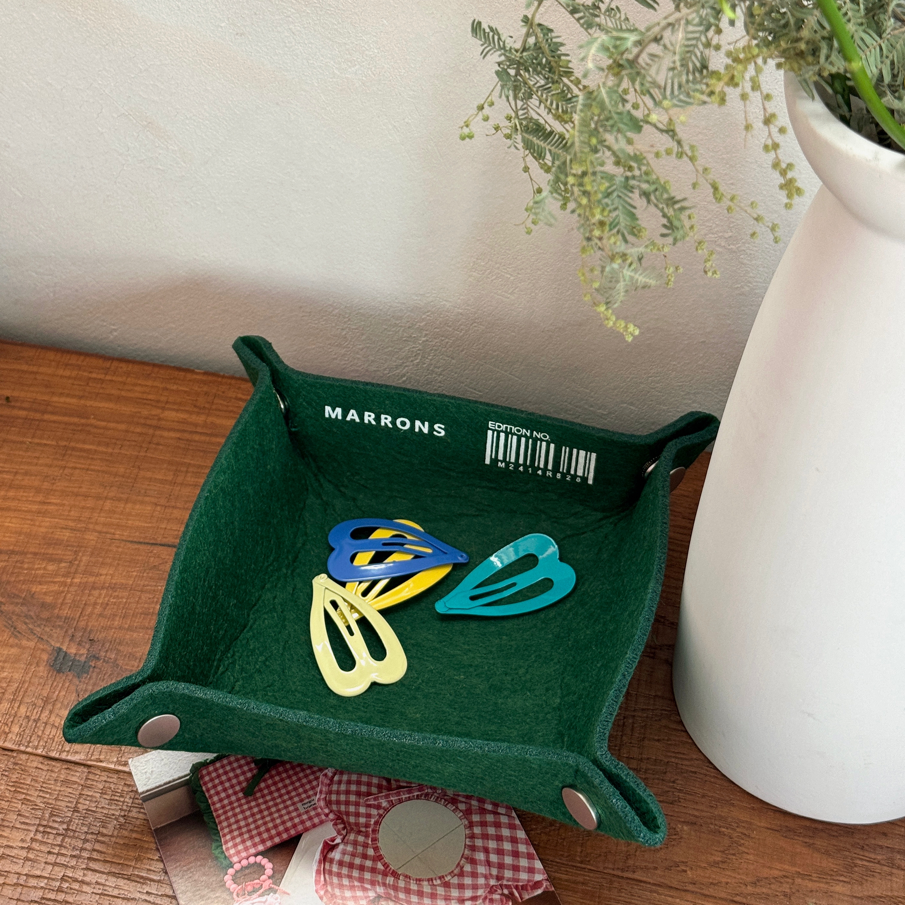 마롱즈 펠트 패브릭 트레이 S