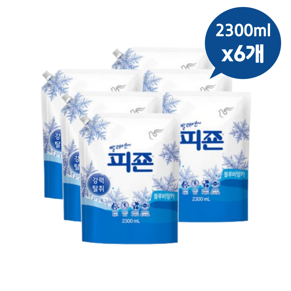 자취생 고농축 피죤 섬유유연제리필 블루비앙카 6개 이불 악취제거 : Cosse Market