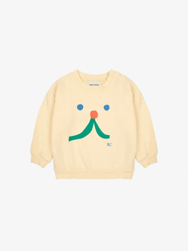 보보쇼즈(Bobo Choses) | BOBO CHOSES 보보쇼즈 24FW Funny face sweatshirt 스웻셔츠 B224AB030 | 트렌비