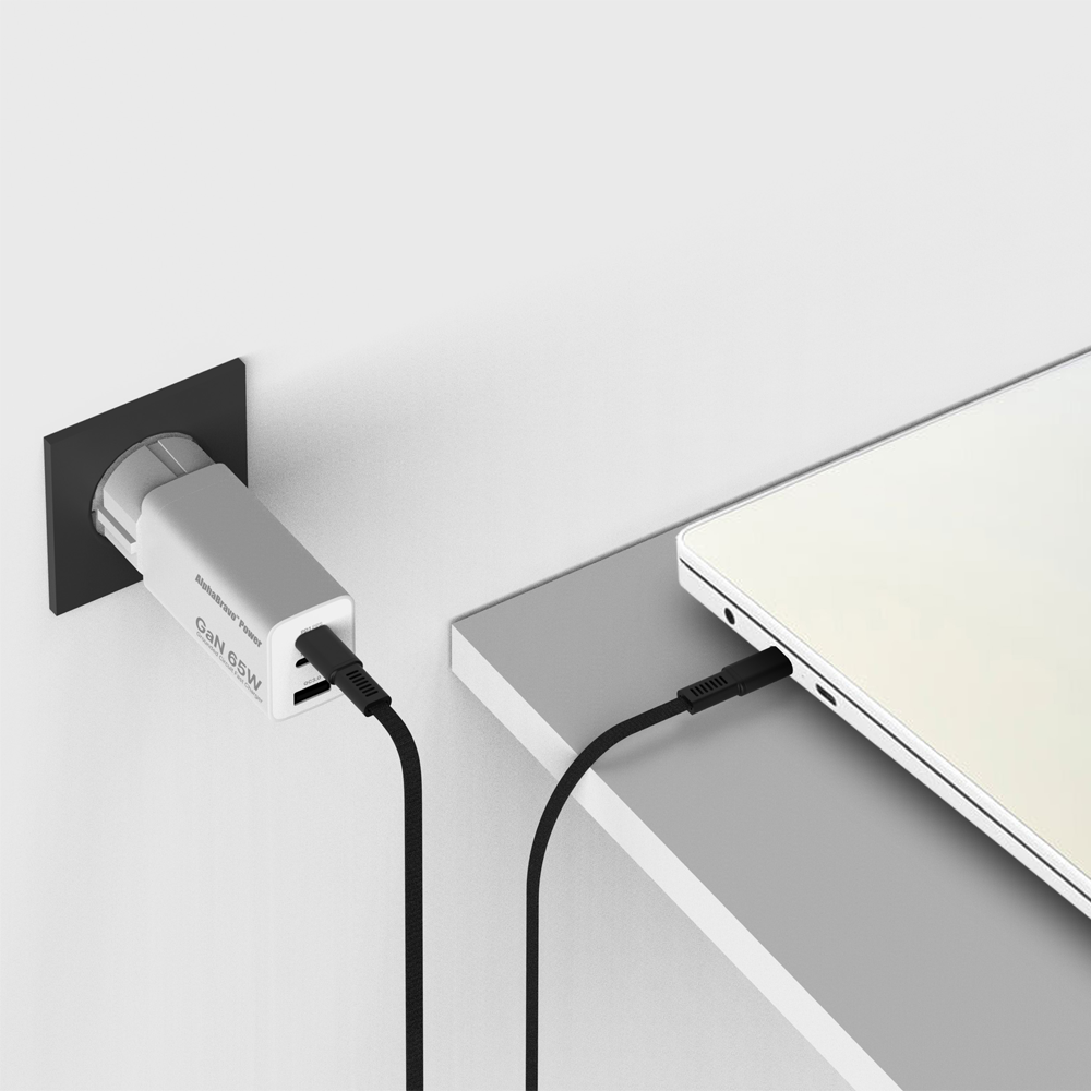 알파브라보 GaN 65W 고속충전기 PD C타입+퀄컴 4.0 100W C to C 케이블 1m 2개 - 상세 이미지 5