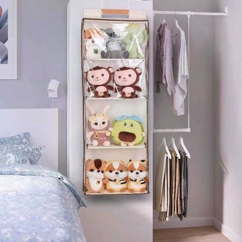 인형 보관함 벽걸이 투명 진열장 문걸이 대용량 지퍼 보관 장식장 정리 - 상세 이미지 3