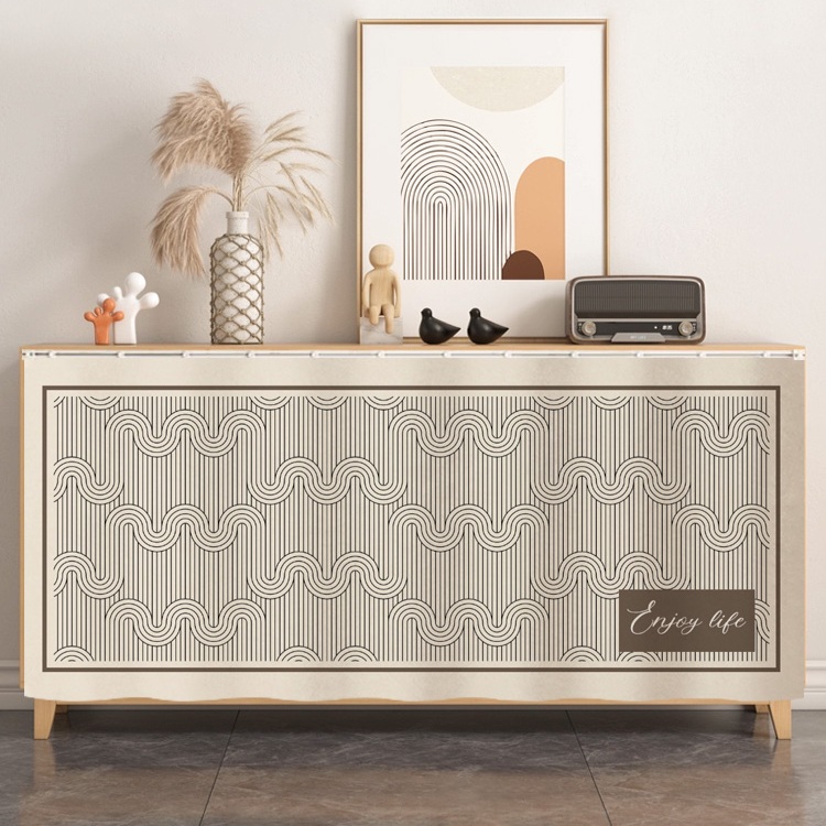 짧은 커튼 가림막 수납장 커튼 가정용 커버 자체 접착 책장 정리 정돈 방수