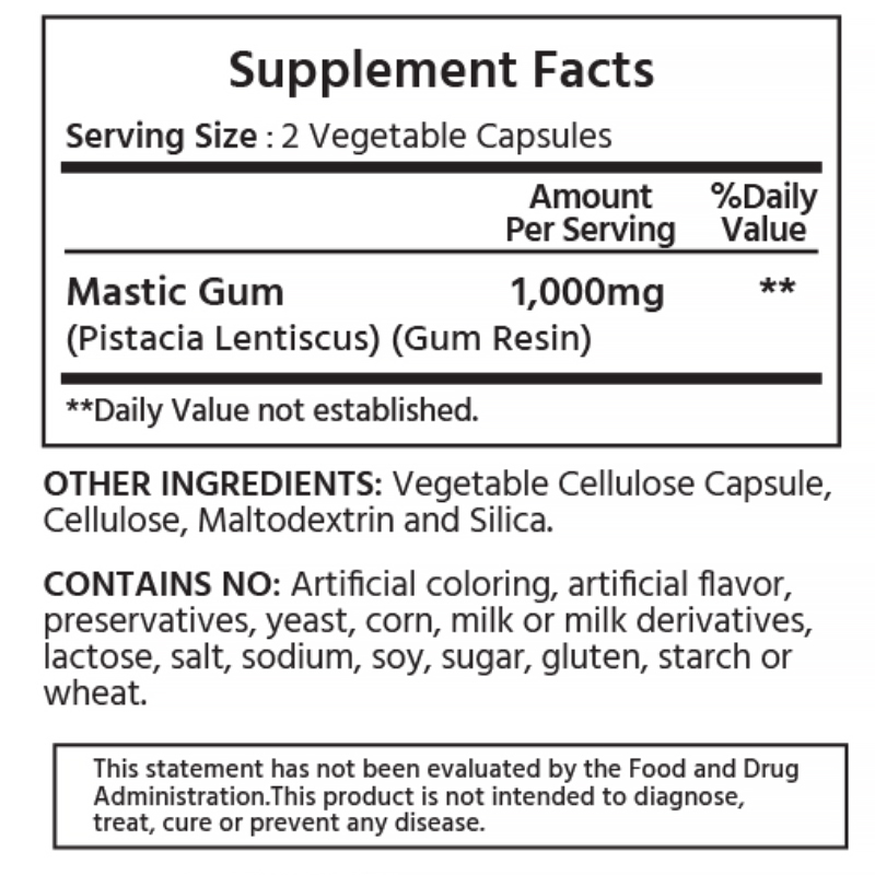 [미국배송] 마이라이프 내추럴스 매스틱검 1000mg Mastic Gum 60캡슐, 2개 이미지 3