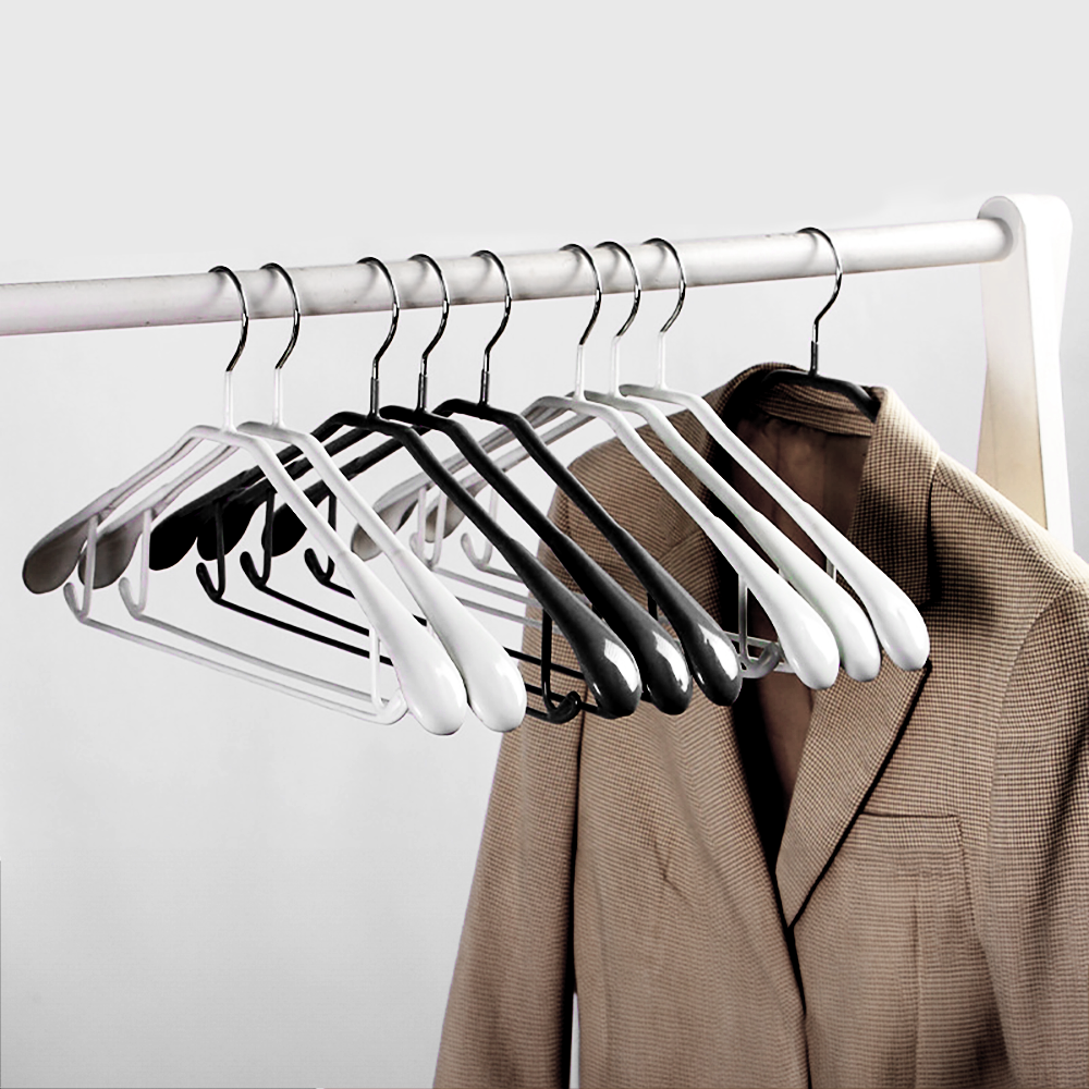 [무료배송] 에이비박스 정장 옷걸이 멀티 L 블랙, 50개