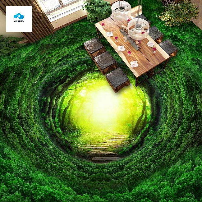 사다리 트릭아트 자연 벽 바닥 인테리어시트지 입체 - 상세 이미지 2