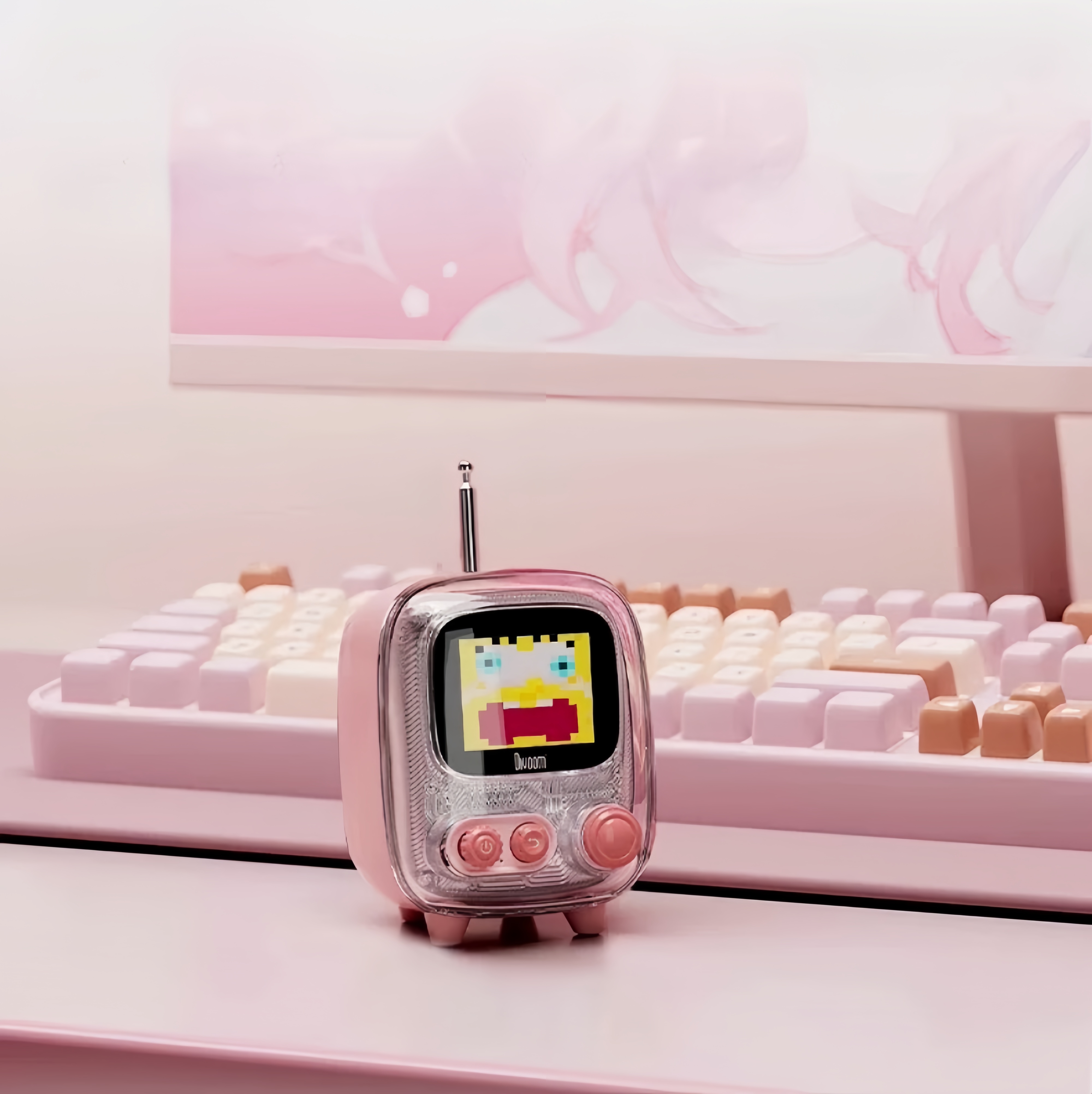 디붐 픽셀 아트 블루투스 스피커 DIVOOM T-tiivoom 2 핑크 - 상품 이미지