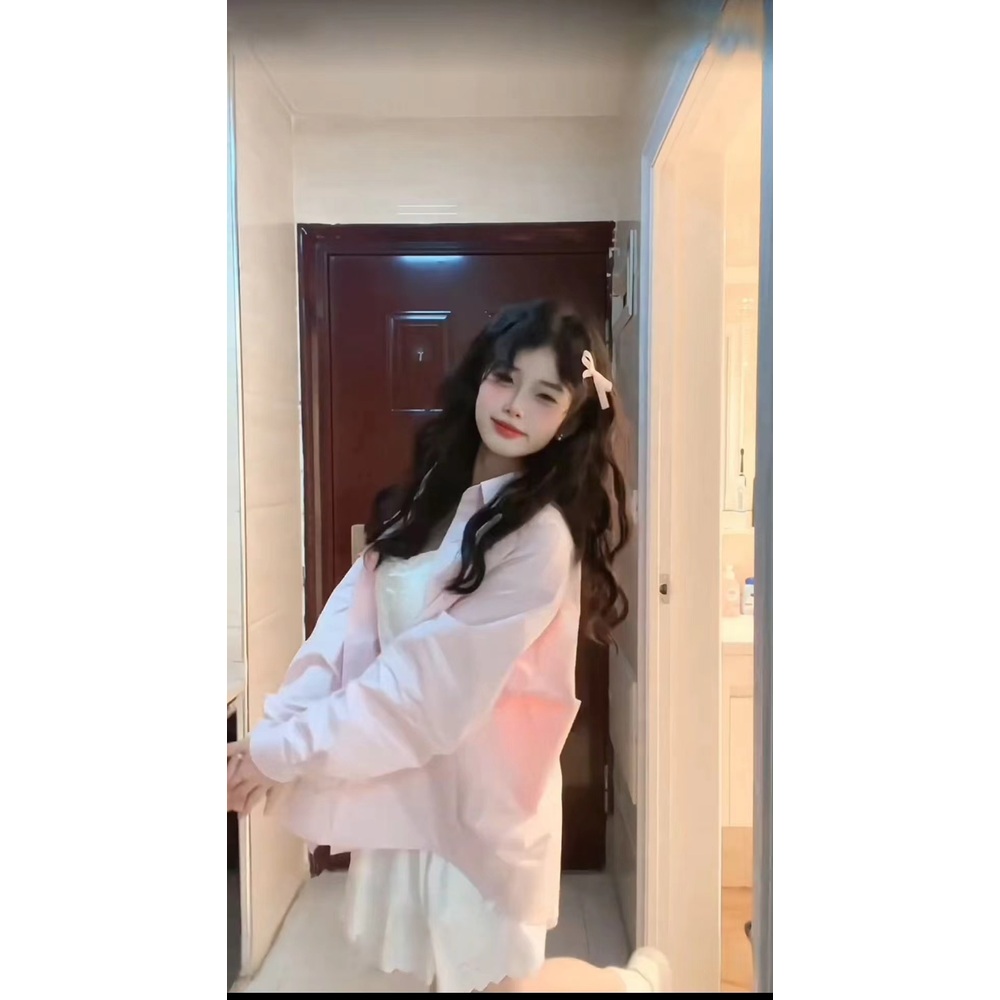 카리나 셔츠 블라우스 핑크 공항 패션 루즈핏 빅사이즈 의상 옷 패션 - 상세 이미지 5