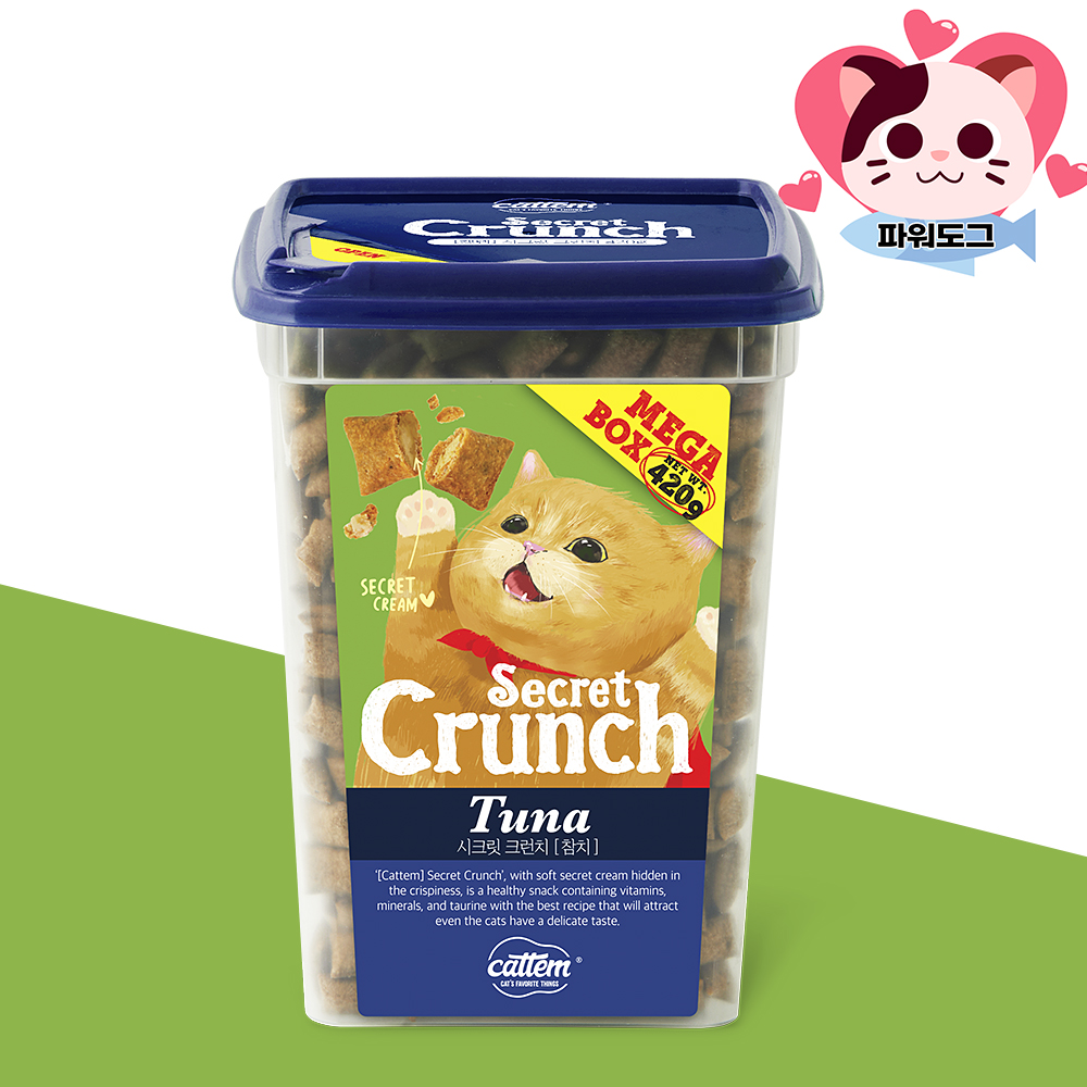 캣템 시크릿 크런치 고양이 스낵 과자 이삘과자 치석제거 치킨, 420g, 1개 이미지 4