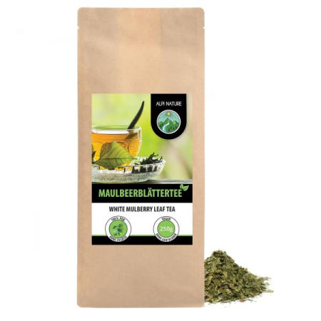 [해외][B08353THDD] AlpI Nature 뽕잎차(250g), 잘게 잘라 부드럽게 , 100 순수 차 제조용, 뽕잎차, 허브티 [02]250 g (1er Pack)