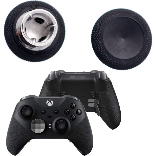Deal4GO 2팩 짧은 오목 마그네틱 아날로그 썸스틱 세트 Xbox One Elite 2 컨트롤러 표준 블랙 NOT FIT 1698 Q782877 : 민일공트린카