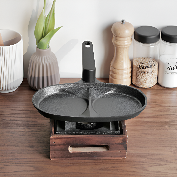 인덕션전용후라이팬 소형 2구팬 에그팬 계란 IH 프라이팬