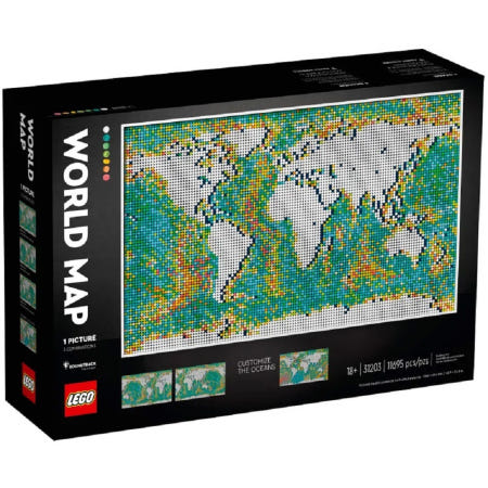 레고 아트 웅장한 대륙과 드넓은 바다 나만의 색깔 독특한 세계 지도 학습교재 수업교구 어린이 선물