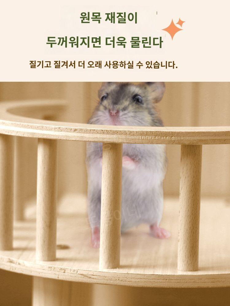 햄스터 집 케이지 하우스 아크릴 대형 놀이터 투명 원목 다람쥐 골든 작은 나무 애완 쳇바퀴 - 상세 이미지 4
