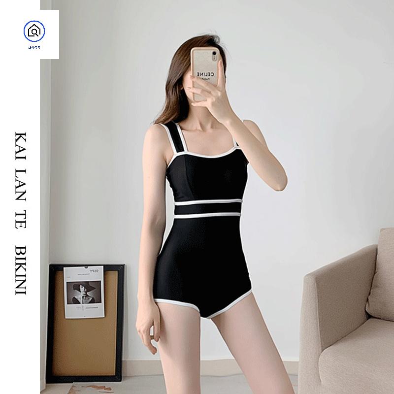 플레어 모노키니 라인 모던 투웨이 수영복 - 상품 이미지