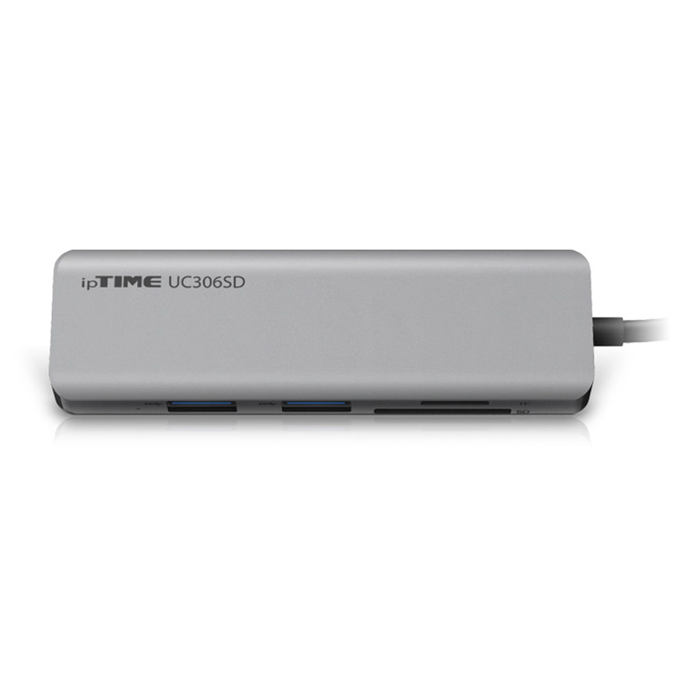ipTIME UC306SD USB3.1 C타입 6포트 USB3.0 멀티 허브 - 상품 이미지