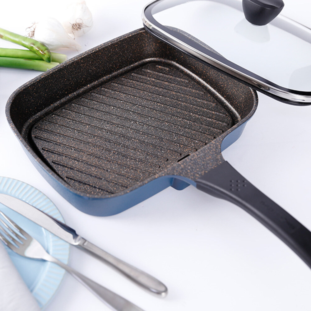 점보 사각팬 스테이크 삼겹살 생선구이 팬 가정용
