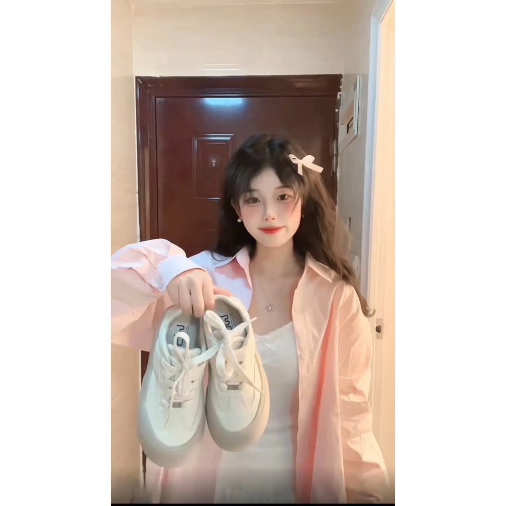 카리나 셔츠 블라우스 핑크 공항 패션 루즈핏 빅사이즈 의상 옷 패션 - 상세 이미지 3