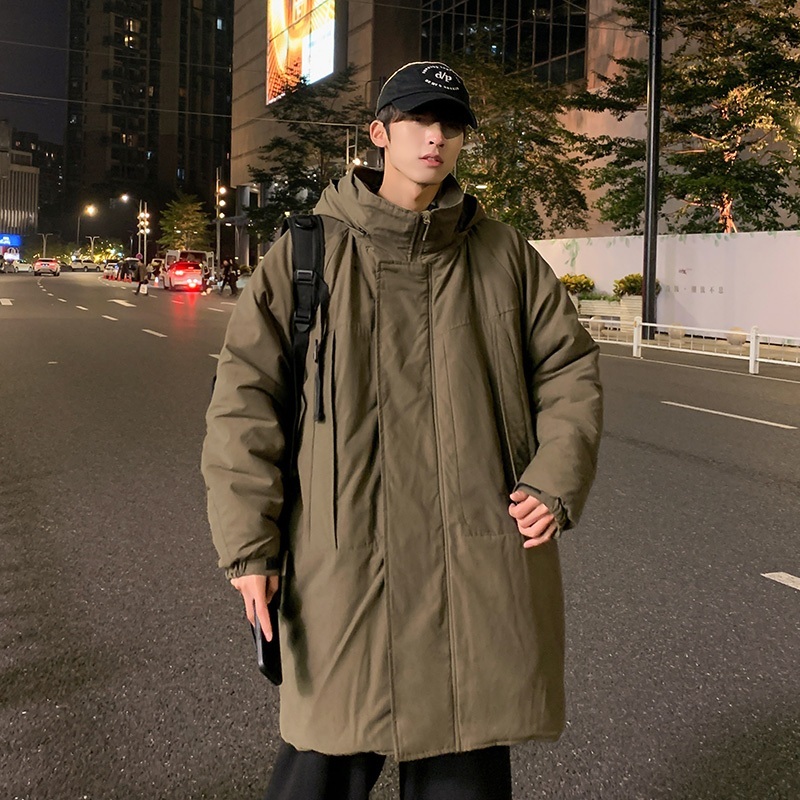 남성 개파카 롱패딩 야상 시티보이 일본풍 가성비 겨울 바람막이 퀼팅 점퍼 학생 2컬러