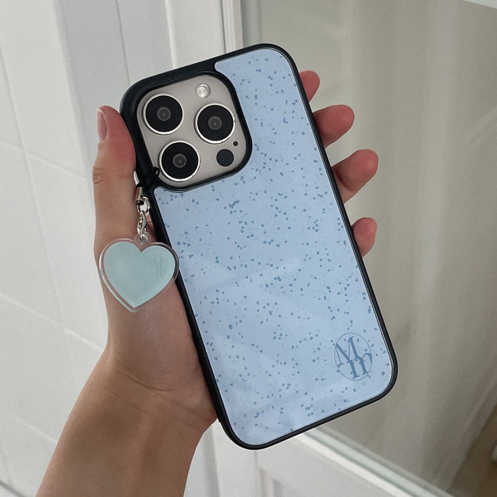 [mm] blossom 무지 줄 키링 고리 핸드폰 스트랩 cream yellow