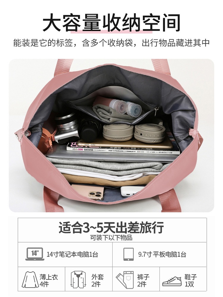 여행용 대용량백 보스턴백 가방 접이식 보조 가방 2단 확장 남녀 공용 경량 - 상세 이미지 2