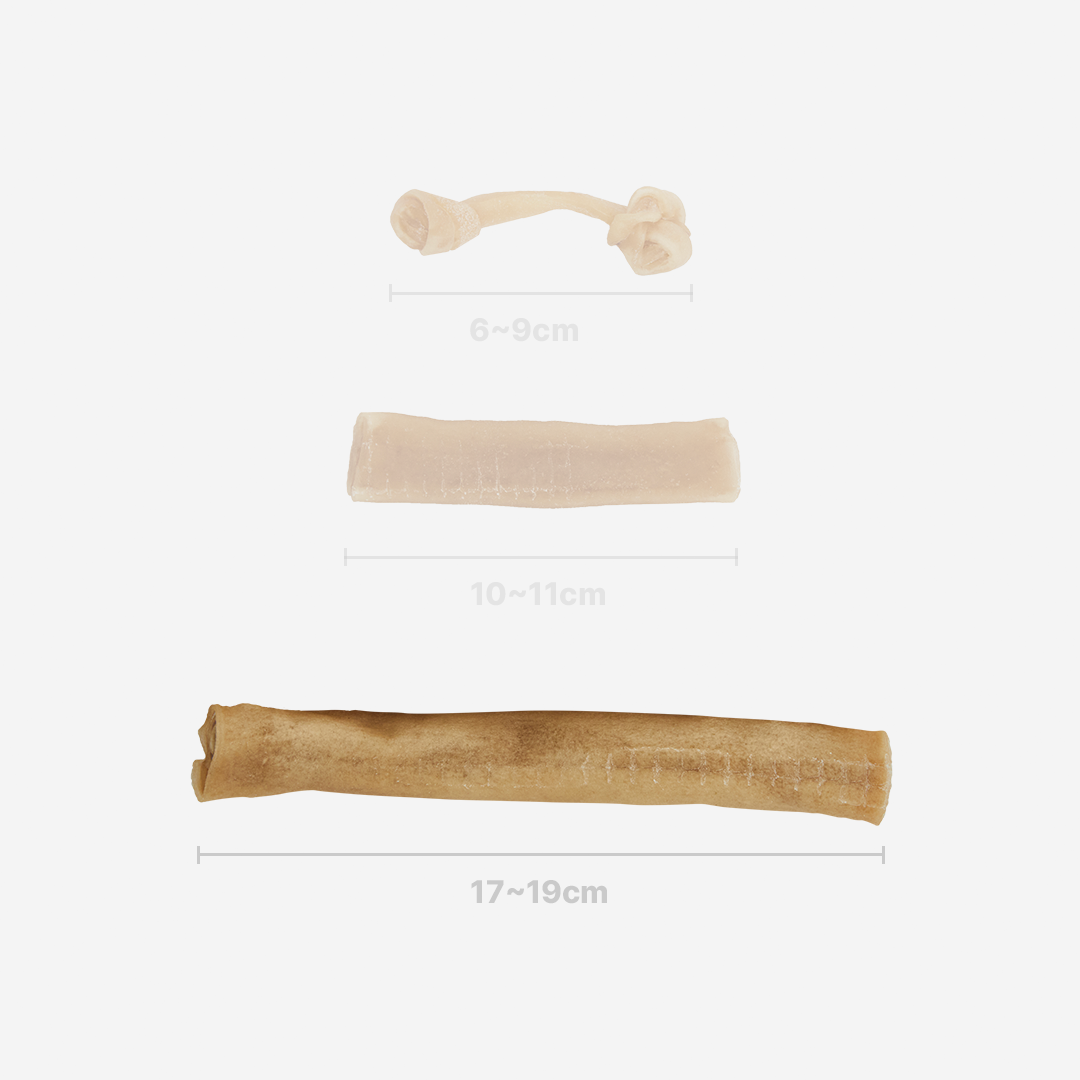 츄잇 한우껌 90g 플레인 산양유 강아지 오래먹는 껌 수제 간식 소가죽 소힘줄 대형견 이미지 3