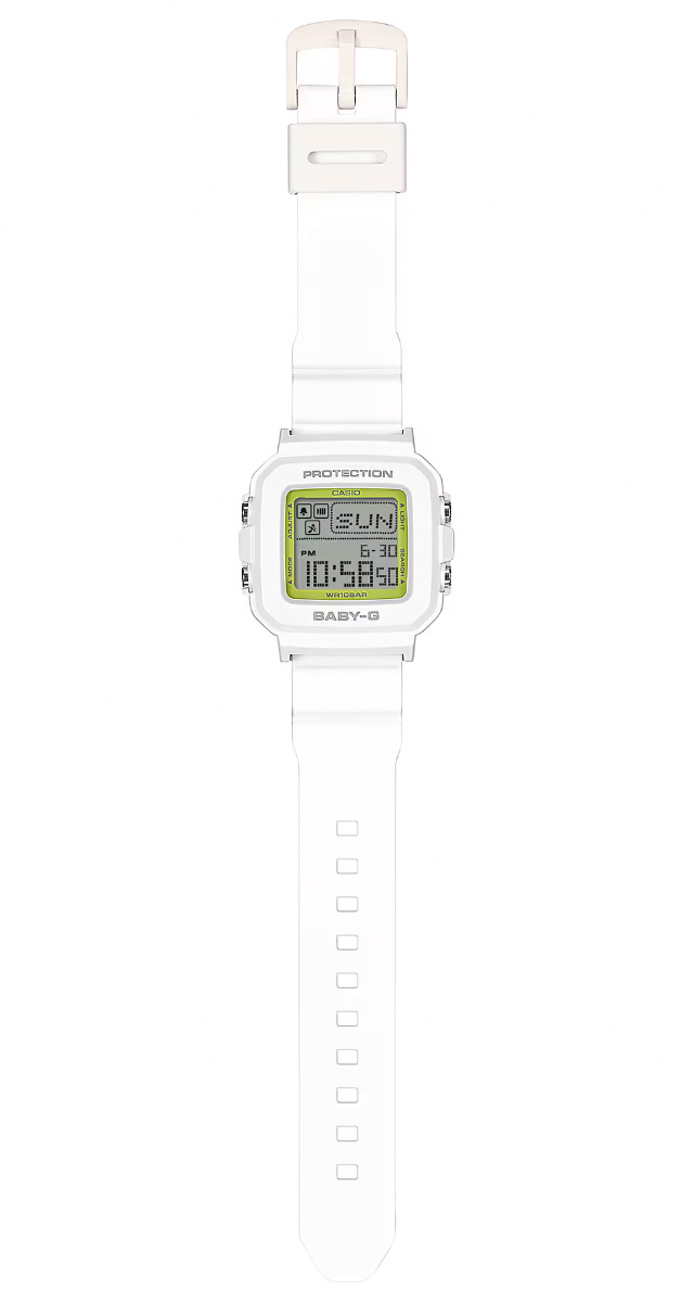 카시오 CASIO 베이비지 스퀘어 화이트 여성 손목 스포츠 시계 BGD-10K-7JR - 상세 이미지 2