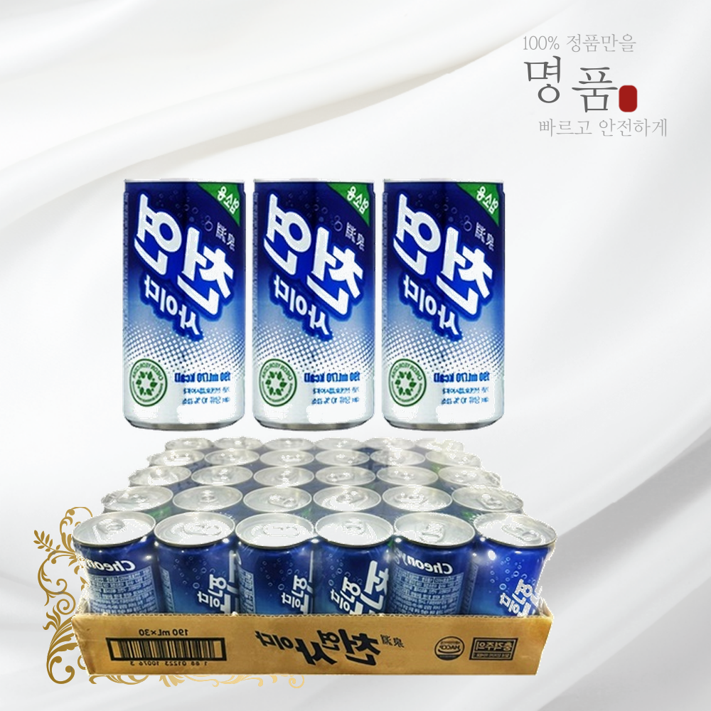인기만점  천연사이다 190ml, 30캔  HOT상품 : 차콜랩