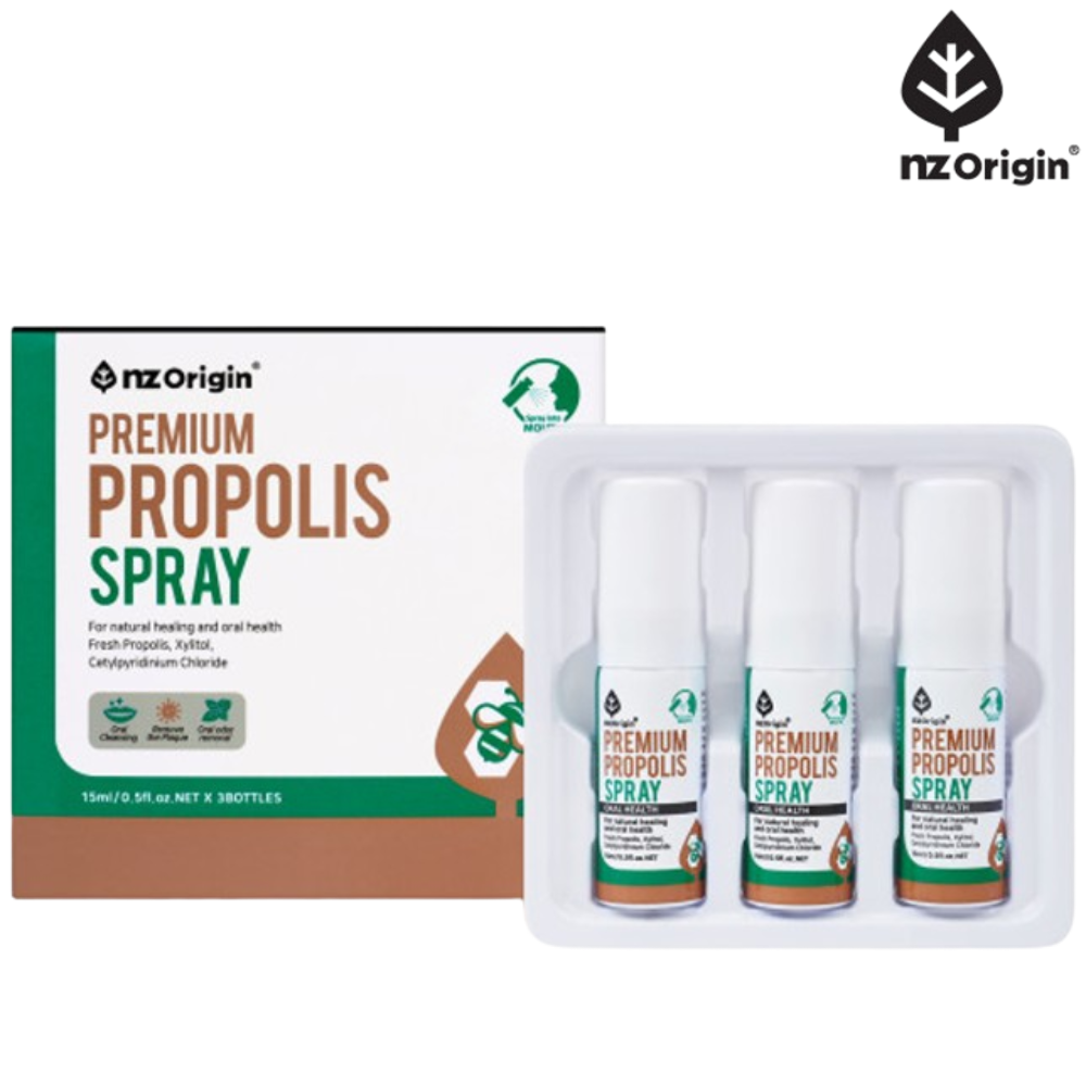 엔젯오리진 뉴질랜드 프로폴리스 액상 스프레이 15ml 3개입 프라그 구취 입냄새 입마름 - 상품 이미지