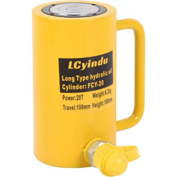 LCyindu 20T 유압 실린더 잭램 4 스트로크 솔리드 싱글 액팅 롱램 선박용 리프팅 잭 FCY 20 Q730350 : 은일사트린카