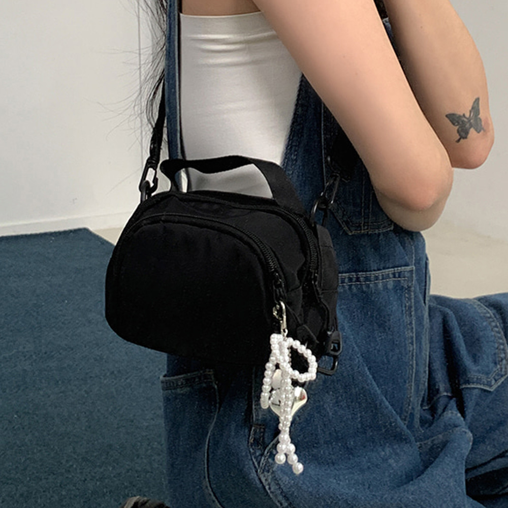 유럽여행 도난 방지 가방 나일론 크로스 백 카라비너포함