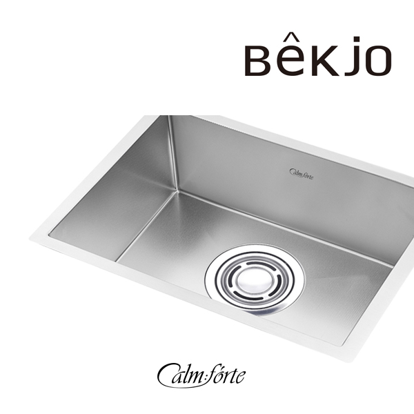 백조씽크 CalmForte 스텐 사각 씽크볼 엠보코팅 1.2T 콰이어트 싱크볼 깜뽀르테 630 세트 - 상세 이미지 4