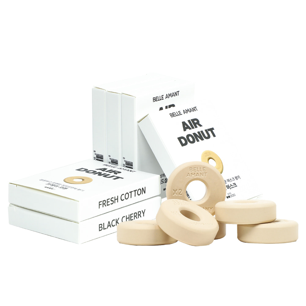 벨르아망 에어도넛 리필 키트 고체형 차량용 방향제 탈취제 자동차 블랙체리 디퓨저