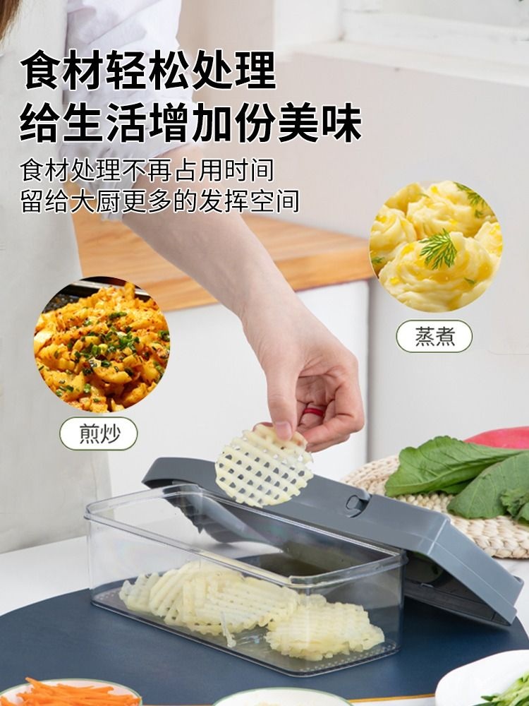 깍둑썰기 채칼 절단기 당근 업소용 사각 다기능 깍뚝썰기 감자 양파 슬라이서 야채 - 상세 이미지 5