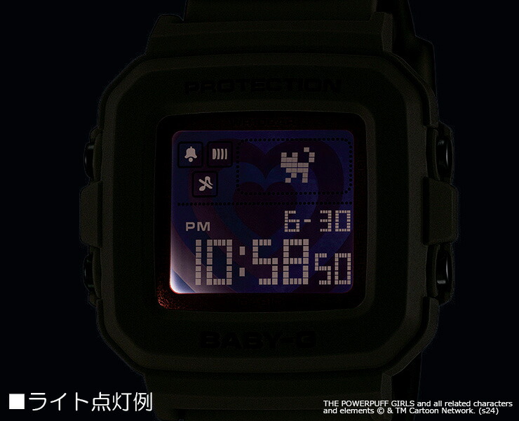 카시오 CASIO 베이비지 파워퍼프걸 콜라보 손목시계 BGD-10KPP-7JR - 상세 이미지 4