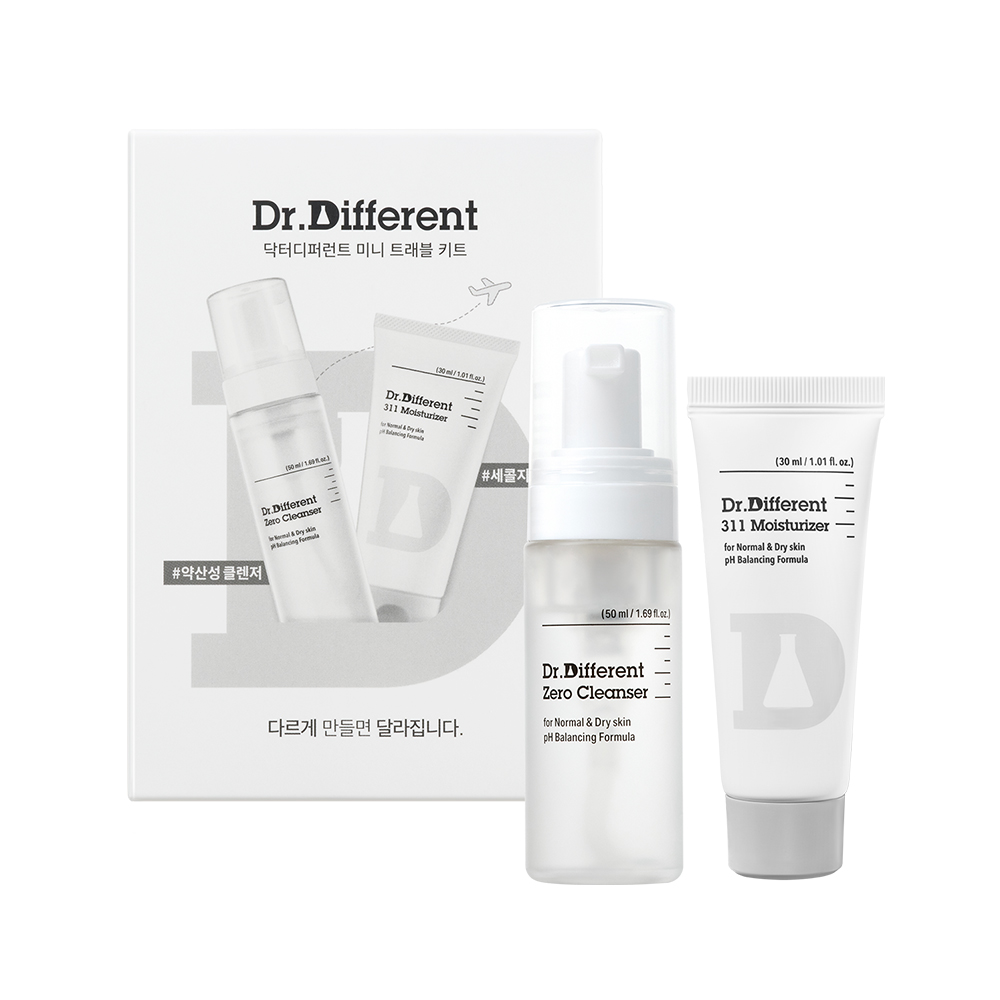 닥터디퍼런트 트래블 세트 (제로클렌저 50ml+311 모이스처라이저 30ml) - 상세 이미지 2